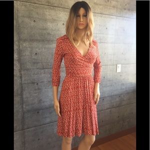 Anthropologie Maeve printed faux wrap dress .XS.